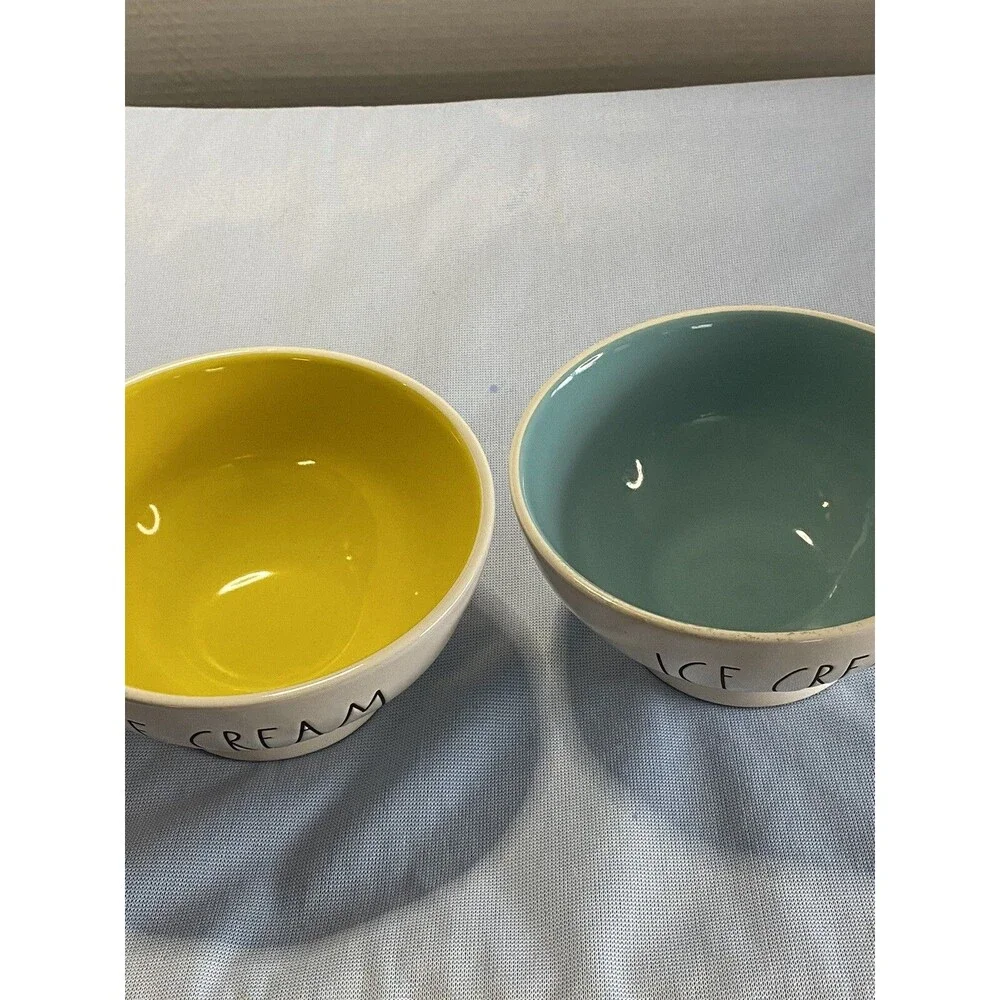 2 Rae Dunn by Magenta Artisan Collection Ceramic Bowls  